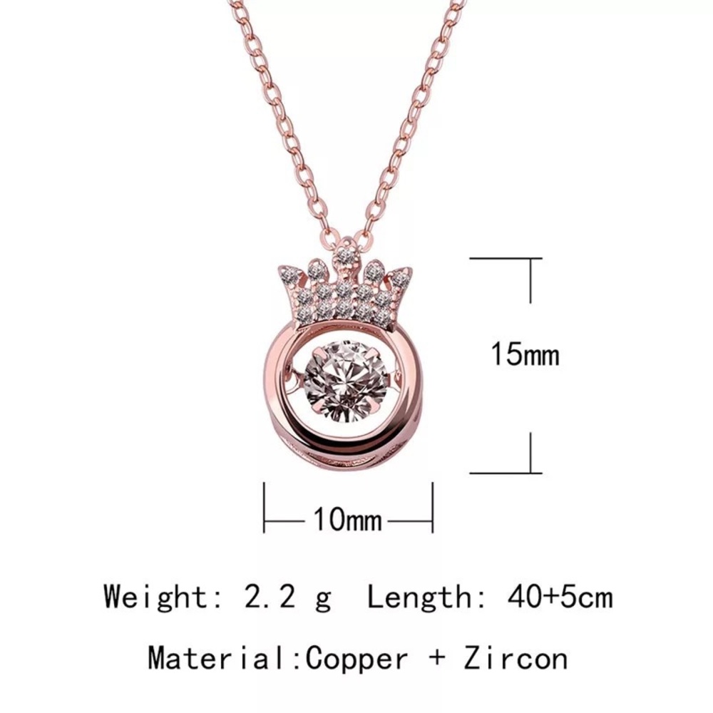 New “shaking diamond” in crown necklace - Picture 4 of 4
